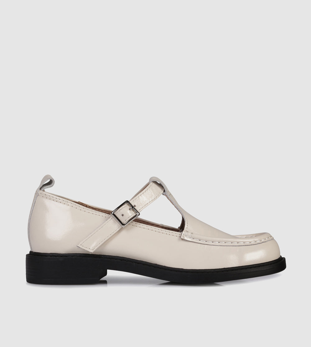 Cream Leather Mary Jane