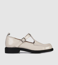 Cream Leather Mary Jane