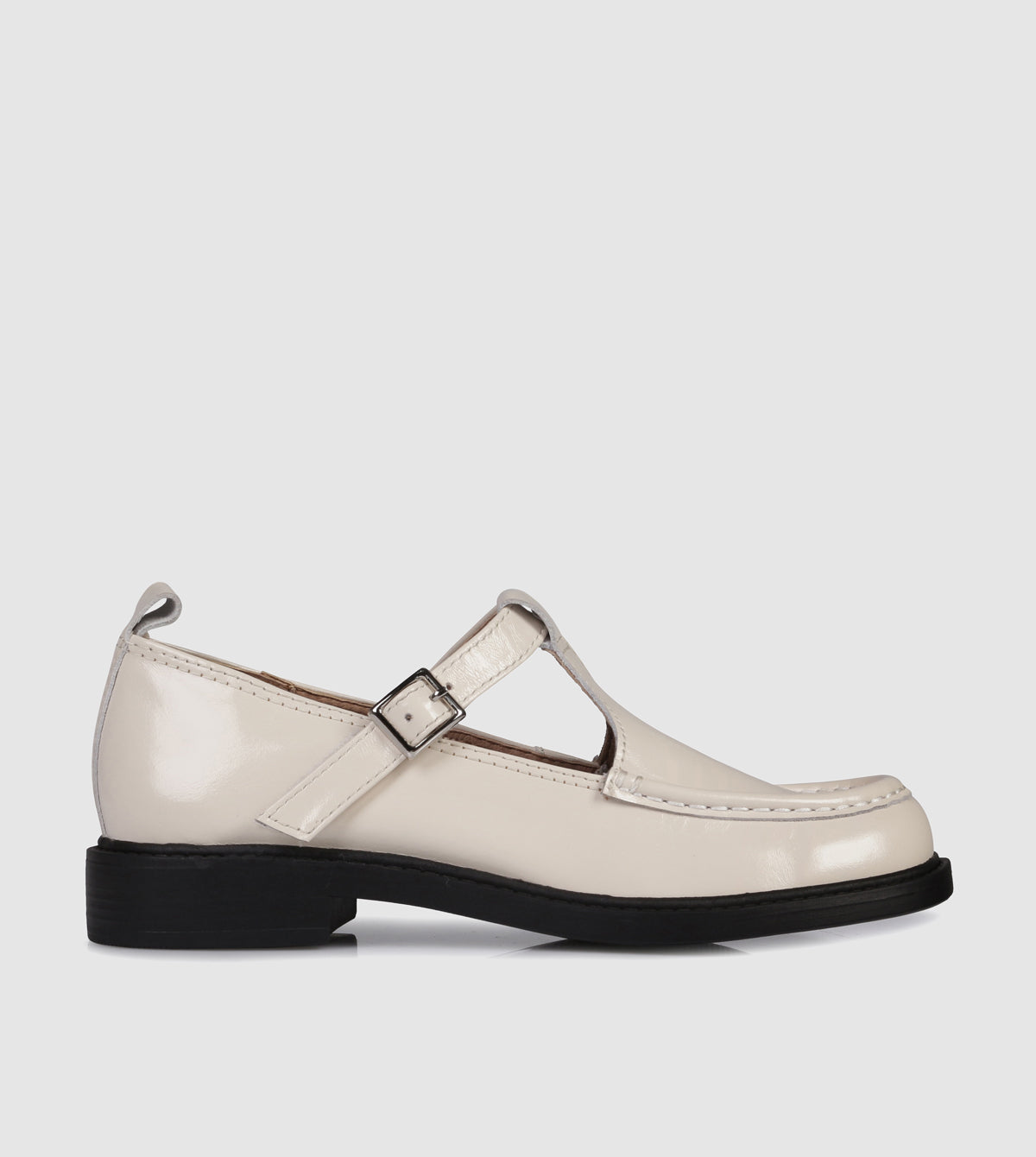 Cream Leather Mary Jane