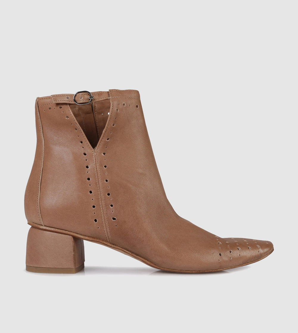 Brown Leather Ankle Boot