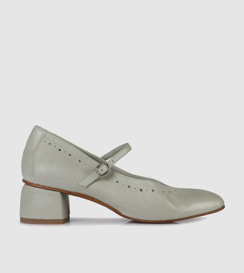 Sage Green Heeled Mary Jane