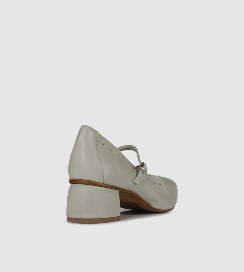 Sage Green Heeled Mary Jane