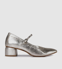 Metallic Heeled Mary Jane